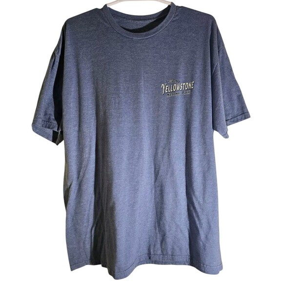 Yellowstone T-Shirt Light Blue Universal No Size Tag See Measurement Pics - Picture 1 of 4